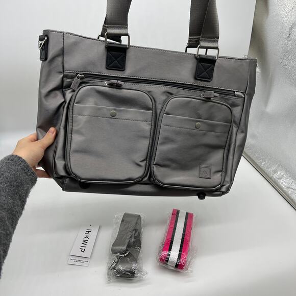 IHKWIP Cargo Catchall Tote with Two Crossbody Straps Met Stone Grey - Picture 3 of 13